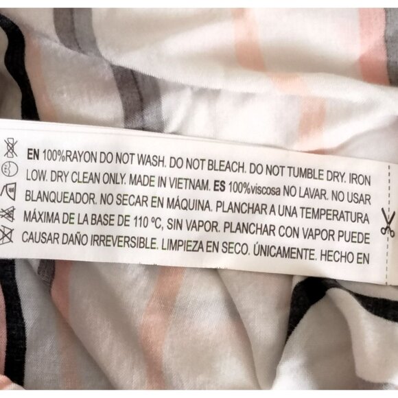 Forever 21 Contemporary Womens Striped Button Down Front Tie Top Size Small - Picture 7 of 7